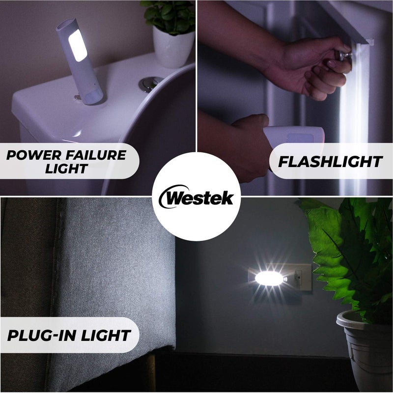 Westek Emergency Light, 1 Pack - Multi-Function LED Rechargeable Flashlight, Power Failure Light and Night Light - Must-Have Power Outage Lights, Ideal for Storms, Blackouts - NL-PWFL AmerTac - Image 5
